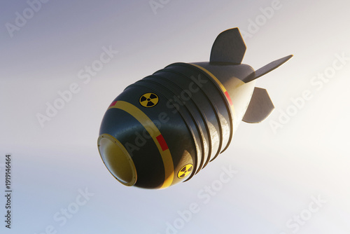 Fényképezés falling nuclear bomb against a clear sky