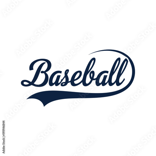 Baseball text tails in retro style illustration on a sports theme with dynamic motion graphics
