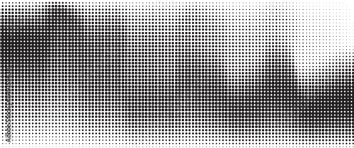 Dotted halftone gradient texture. Fading polka dot background. Repeated dots gradation pattern background. Black vanishing comic pop art overlay backdrop.