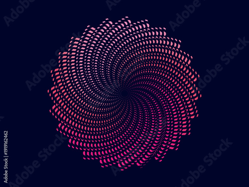 Dark background music poster design. Electro Sound Cover Template with dynamic abstract gradient circular geometric pattern shapes for t-shirt screen printing, technology, digital, parties, festivals 
