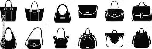 Collection of various handbag and purse designs