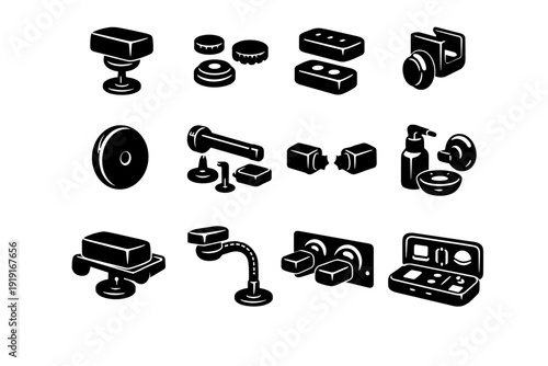 Image holder vector simple expansion inserts generation mounting puck icon mount modular