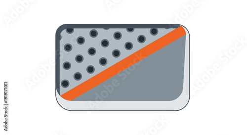 Grey rectangle with dots.