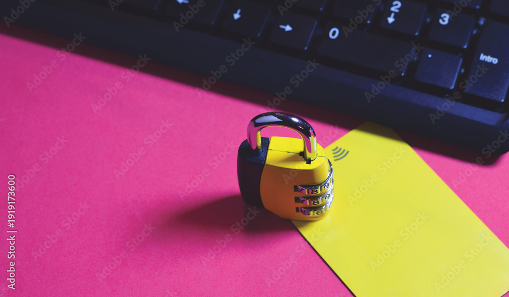 Fotografija Concept, security when making credit card payments.