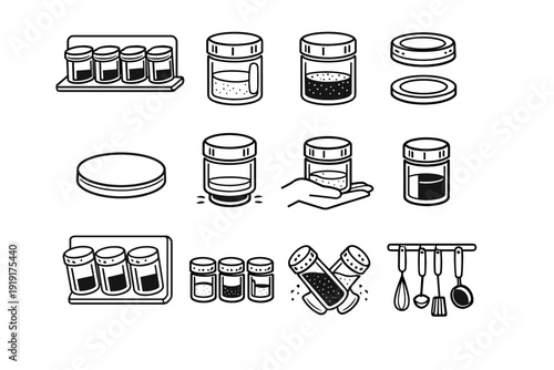 Icon practical spice visibility holder volume compact vector accessory mounting magnetic