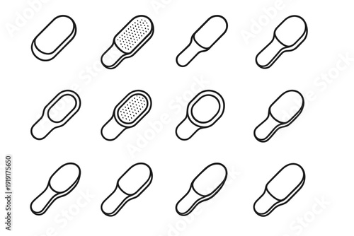 Lightweight pet flat file polishing smoother edge area protective nail icon vector