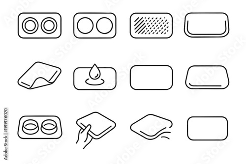 Feeding pet household lightweight vector flexible surface food layer spill icon