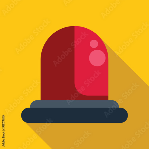 Emergency siren light providing warning and security with long shadow style