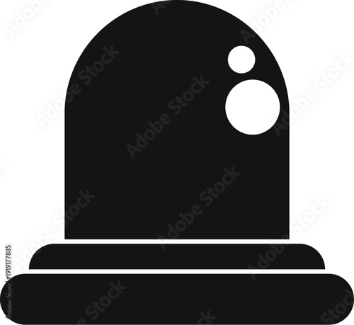 Emergency siren light icon symbolizing warning, alert, and security