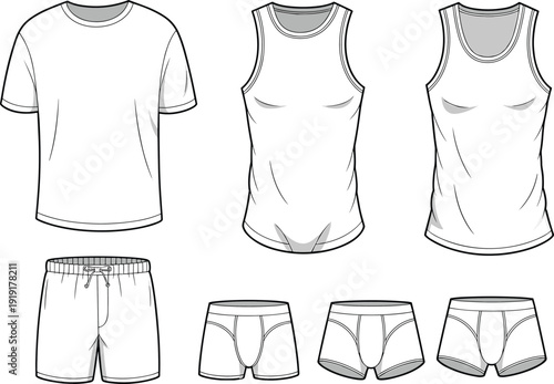 White athletic clothing set including t shirts and shorts athletic wear white clothing t-shirts tank tops