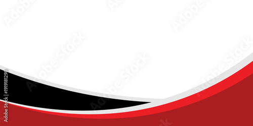 Quadro su tela Vector red line background curve element with white space for text and message design, overlapping layers