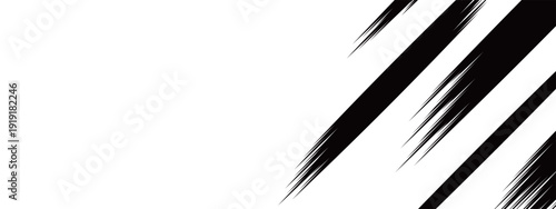 和風の筆書き抽象バナー