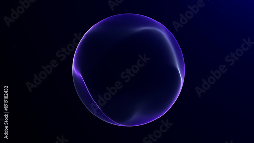 Φωτογραφία Abstract deep purple glowing energy sphere with smooth plasma surface and soft light gradient