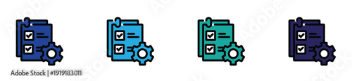 Office Administration Clipboard Settings Icon Bundle