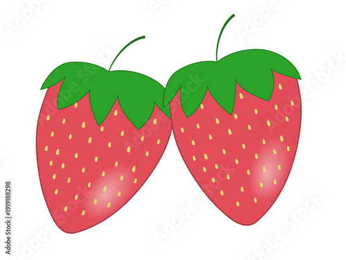 甘くておいしいイチゴのイラスト