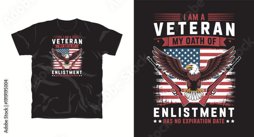 I am a veteran my oath of enlistment has no expiration date eagle design