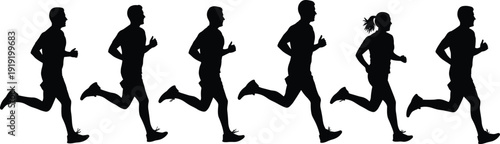 People silhouette set, man walking running sitting, family parents holding child, woman dancing party poses, athlete jogging sequence, human action lifestyle vector collection, black icons.
