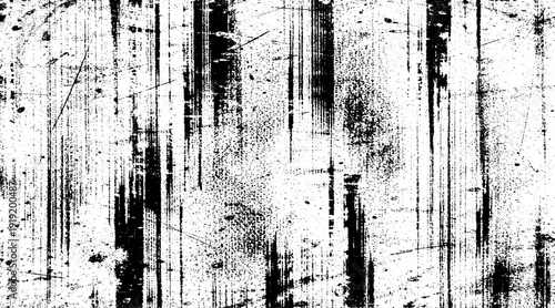 Black and White Grunge Stripes Texture Background Abstract Distressed Vertical and Horizontal Lines, Rough Urban Scratch Overlay, Vintage Monochrome Noise Pattern for Poster, Print, Wallpaper and Gray