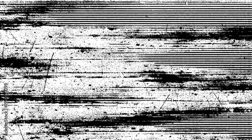 Black and White Grunge Stripes Texture Background Abstract Distressed Vertical and Horizontal Lines, Rough Urban Scratch Overlay, Vintage Monochrome Noise Pattern for Poster, Print, Wallpaper and Gray