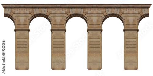 Cuadro en lienzo Elements of architectural decorations of buildings, columns and tops, gypsum stucco molding, wall texture and patterns