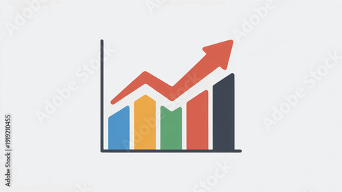 Simple flat vector icon of an upward arrow, representing advancement, positive development, and upward trajectory in various contexts.