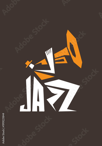Canvas Print Vector illustration, jazz logo