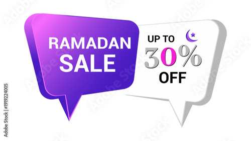 Ramadan sale banner with up to 30 percent discount offer
