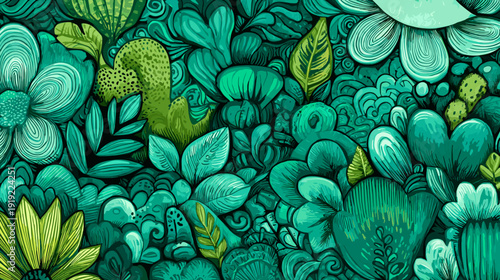 seamless pattern with flowers vector illustration