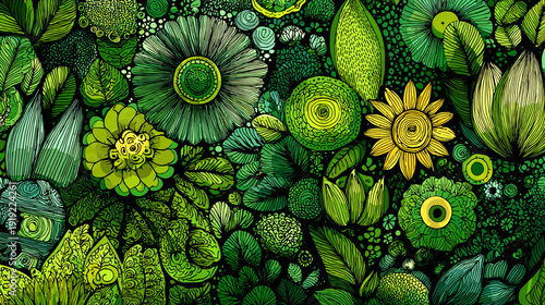 seamless pattern with flowers vector illustration