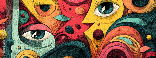 close up of an abstract colorful background