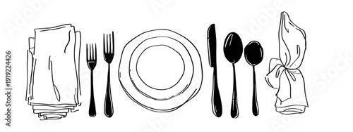 fork and spoon vector illustration 