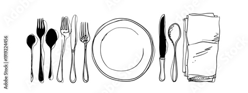 fork and spoon vector illustration 