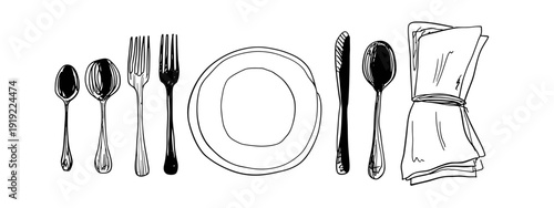 fork and spoon vector illustration 