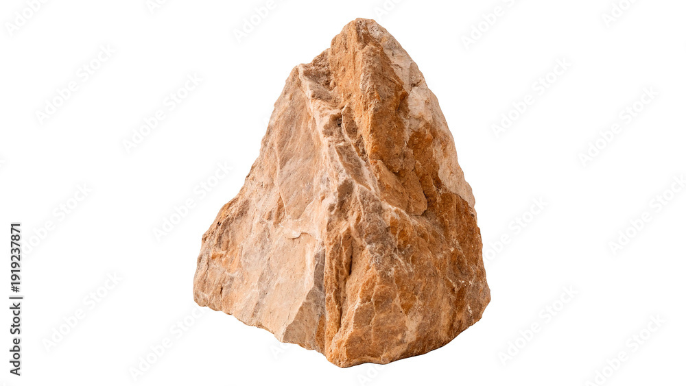 Fotografie brown Rock formation isolated on transparent background