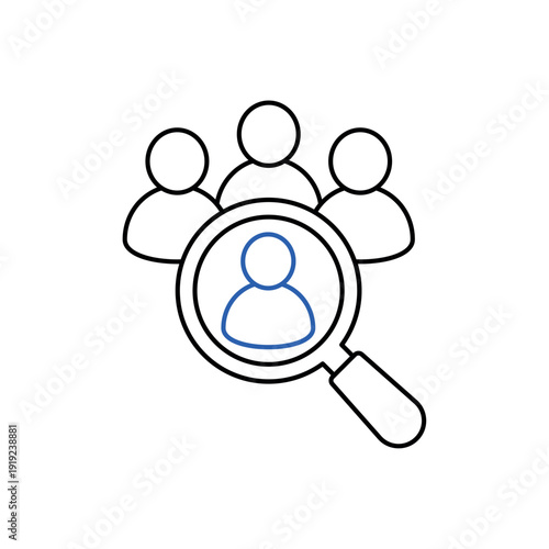 Recruitment icon, isolated on white background.