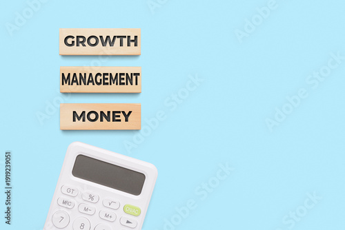 Money management and financial growth planning concept