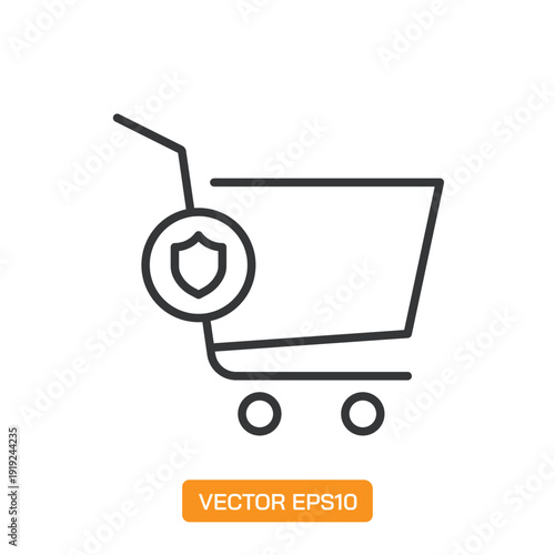 Shopping Cart Icons. Thin Line Symbol Elements Collection.