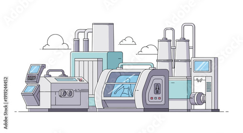 Futuristic Machines with Modern Industrial Design.