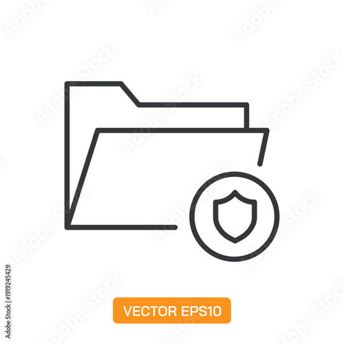 Folder line icons- Mini collection and editable stroke series icon