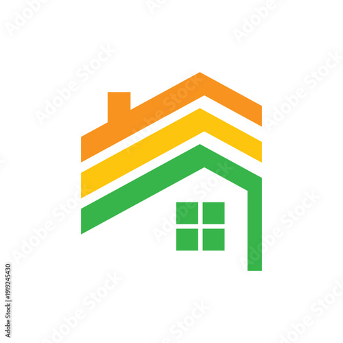 Modern house logo illustration design