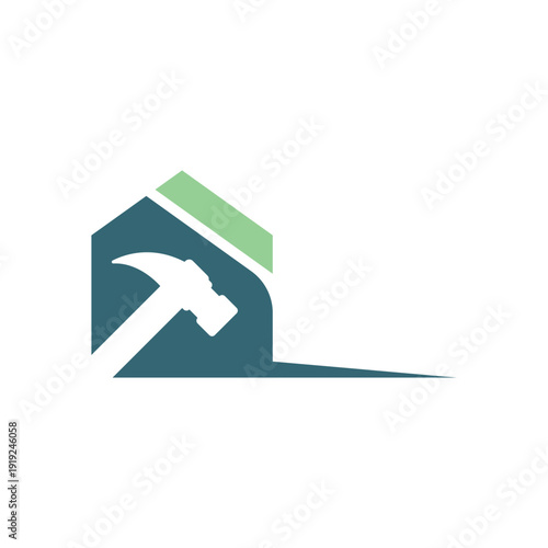 Hammer and House Construction Icon