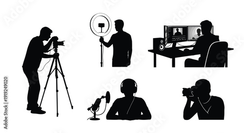 Photography Cameraman Lighting Silhouettes