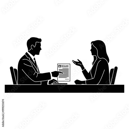 Business Professionals Discussing Documents at Meeting.