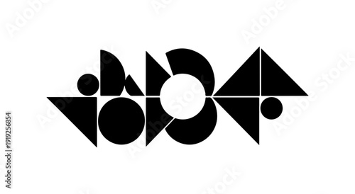 Modern Geometric Abstract Logo Design with Circular and Triangular Elements