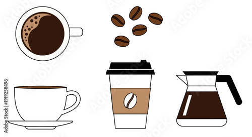 Coffee Cup And Beans.