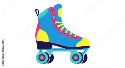 Colorful Roller Skate Shoe.
