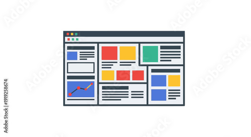 Colorful web design layout.