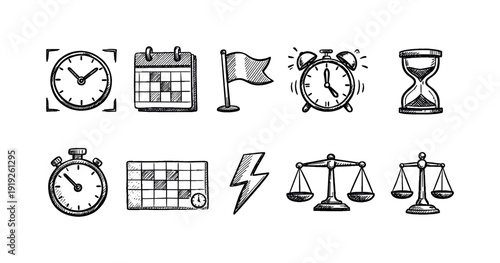 Gardening outline icon set. Plants, tools, nature icons outline collection