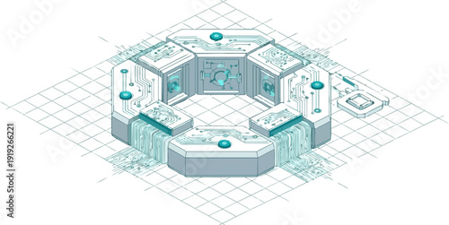 3D Model of Architectural Structure Design.