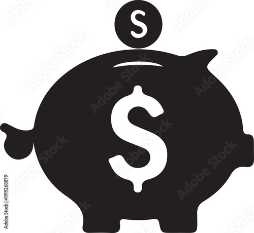 Modern Minimalist Banking Icon Set: Secure Transactions, Finance Growth, Investment Tools, Digital Banking and Online Payment Concepts